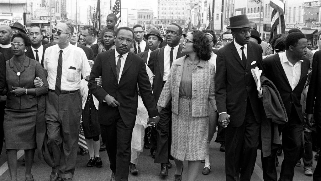 Dr. Martin Luther King, Jr. arrives in Montgomery, Alabama on March 25th 1965